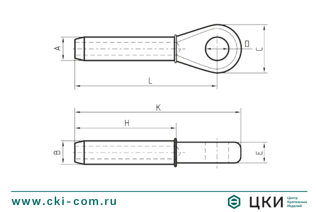 Обжимной наконечник троса SSC с ушком