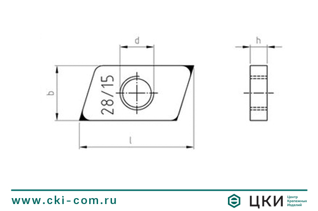 Пластина резьбовая art.9297