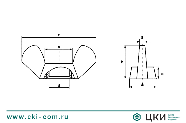 Гайка-барашек ~ DIN 315
