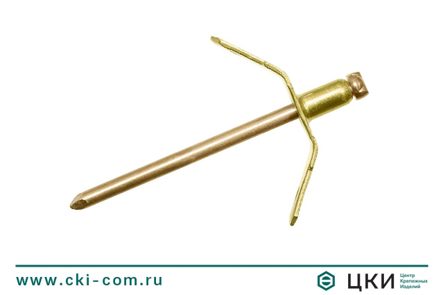 Заклепка вытяжная заземляющая с плоским буртом