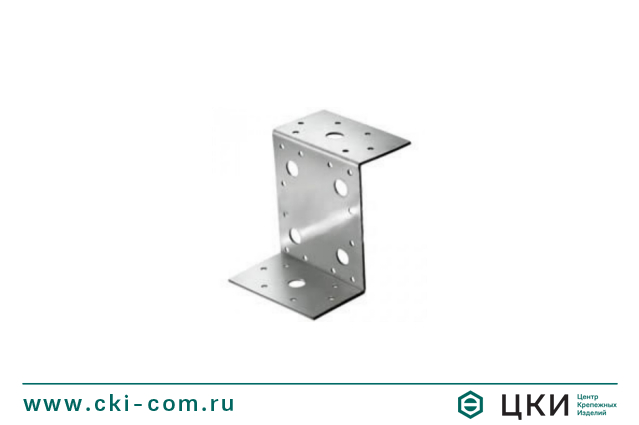 Пластина угловая Z-образная с отверстиями разного диаметра
