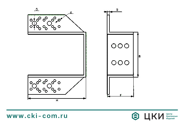 Опора бруса (открытая)