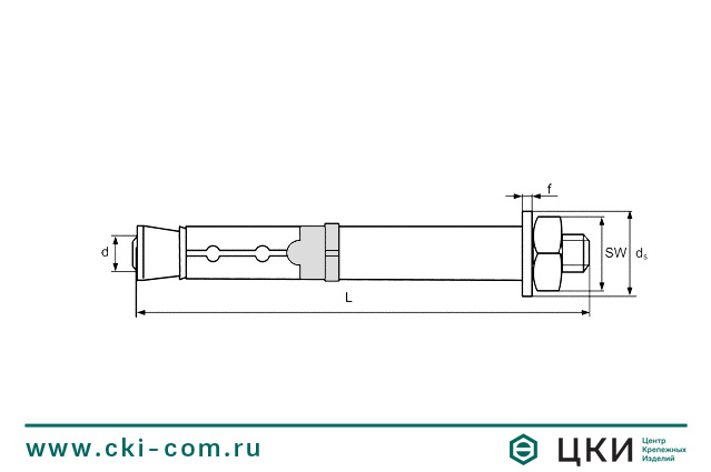 Анкер втулочный с гайкой Fischer FH II-B