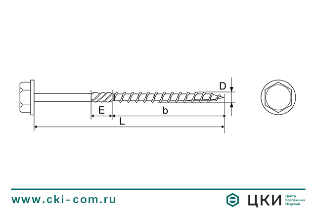 Саморез конструкционный INFIX с шестигранной головкой