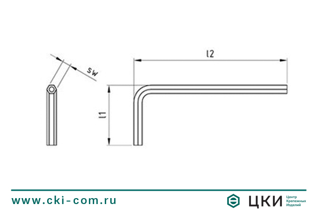 Ключ Г-образный art.9118