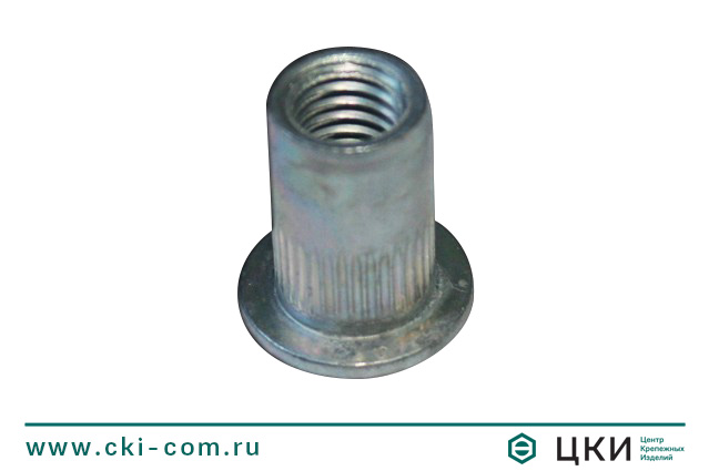 Заклепка-гайка круглая гладкая закрытая с цилиндрическим буртом