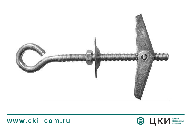 Дюбель складной пружинный с крючком