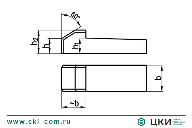 Шпонка клиновая врезная с головкой DIN 6887