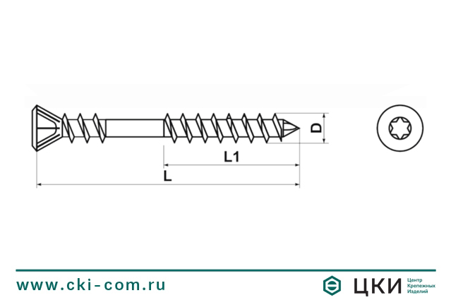 Саморез для пола и отделки INFIX двойная резьба клинок