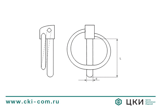 Шплинт с кольцом (чека) ~DIN 11023