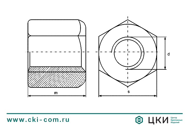 Гайка DIN 6330 В