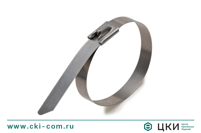 Стяжка крепежная стальная нержавеющая