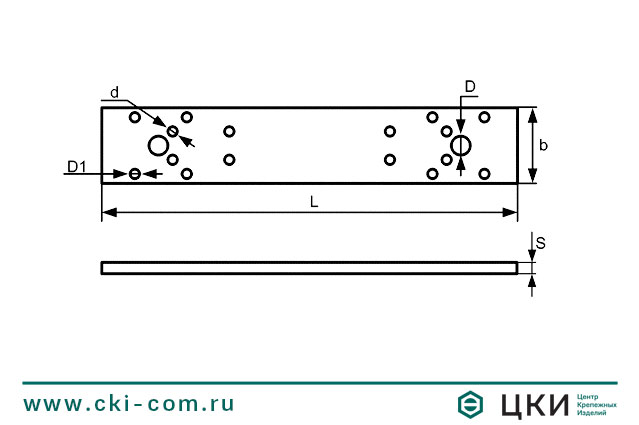 Пластина перфорированная прямая