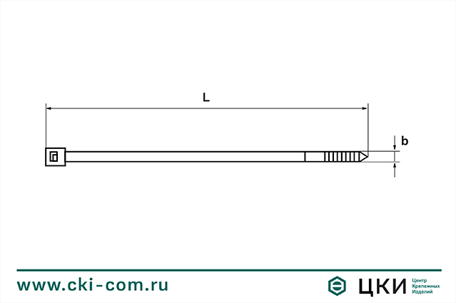 Стяжка кабельная черная UV-стойкая
