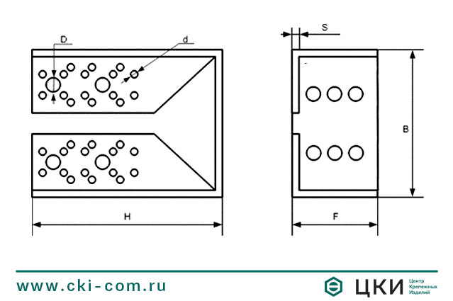Опора бруса (закрытая)