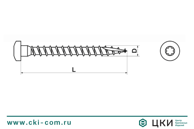 Саморез для перфорированного крепежа INFIX
