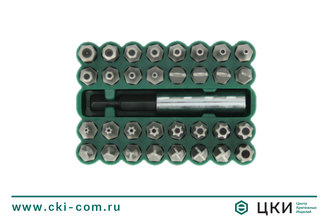 Набор бит для антивандального крепежа 34 предмета