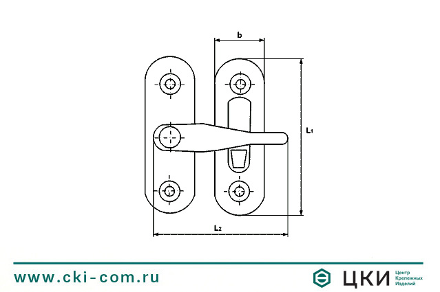 Щеколда дверная М 8181