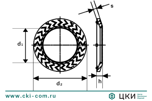 Шайба контактная art.88129 рифленая