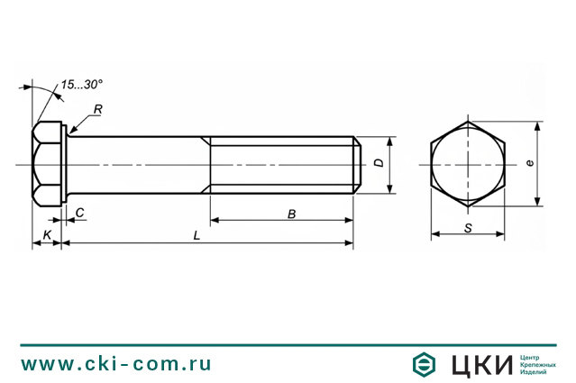Болт DIN 960