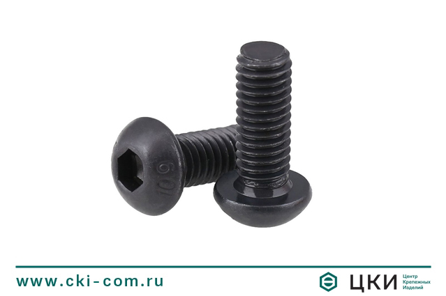 Винт ISO 7380-1 с полукруглой головкой и шестигранным углублением