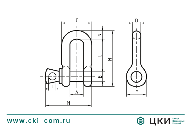 Скоба монтажная тип D DIN 832