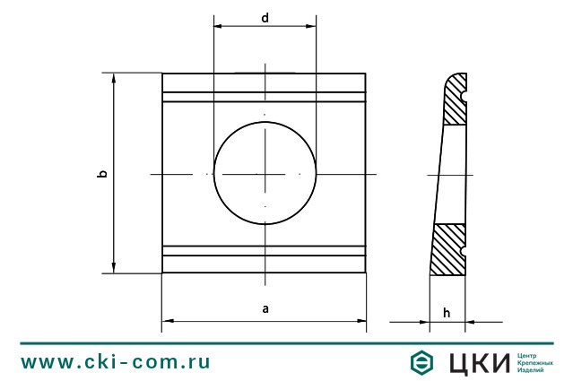 Шайба косая клиновая DIN 6918