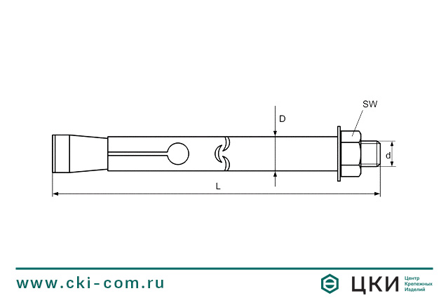 Анкер втулочный с гайкой Tech-Krep HNM