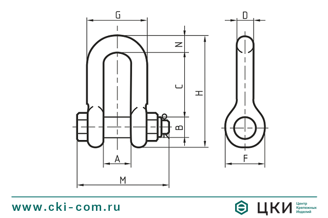 Скоба монтажная тип D DIN 834