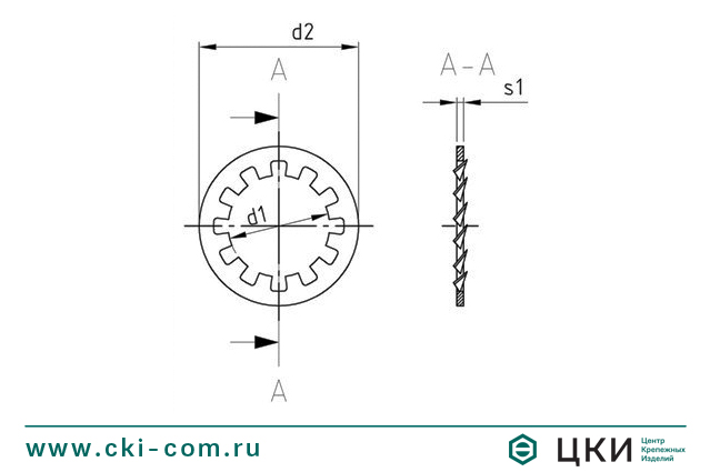 Шайба стопорная зубчатая DIN 6797