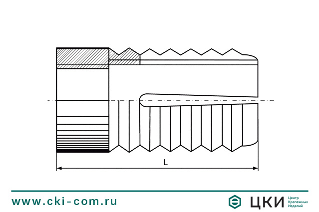 Дюбель латунный для ДСП Fischer PA 4