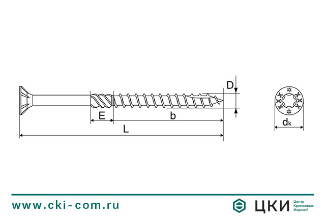Саморез конструкционный INFIX с потайной головкой