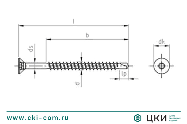 Саморез по дереву ART 9044 с длинным буром