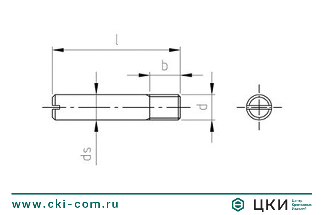Штифт резьбовой DIN 427