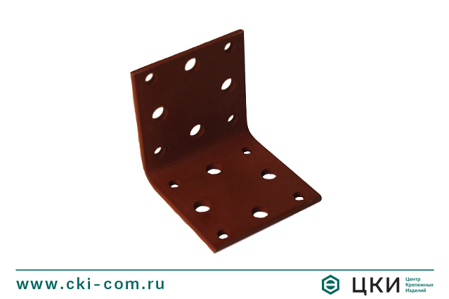 Пластина угловая утолщенная с отверстиями разного диаметра