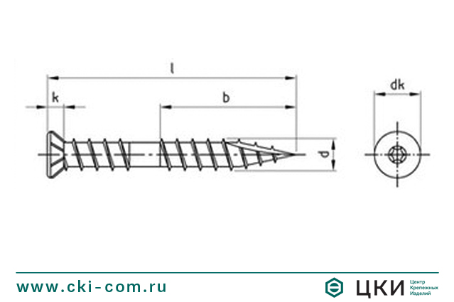 Саморез для террасной доски art.9143