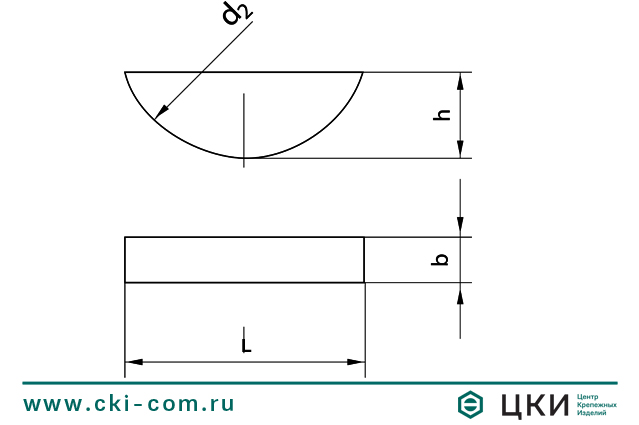 Шпонка сегментная DIN 6888