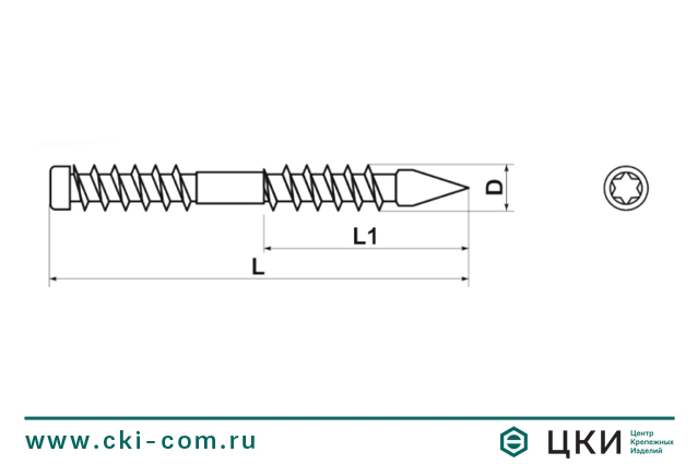 Саморез для террас INFIX двойная резьба клинок Ruspert