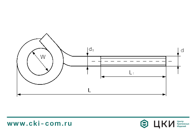 Винт с витым крючком