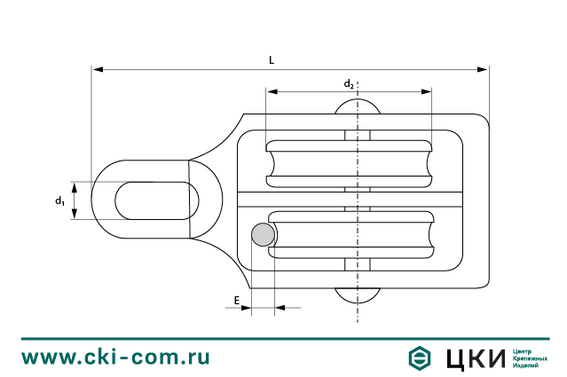 Блок с проушиной двойной