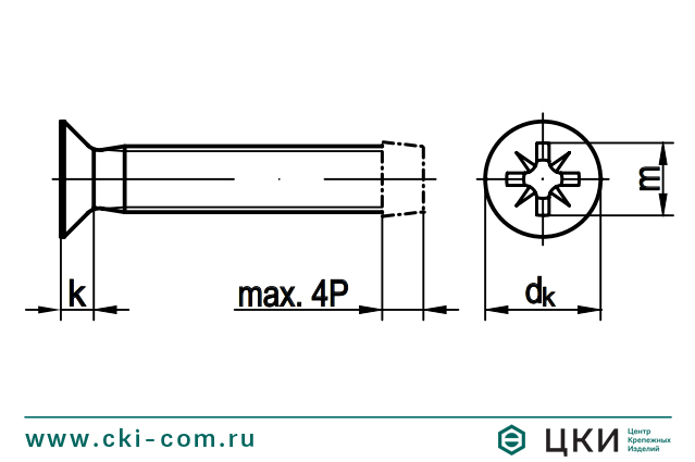 Винт DIN 7500 M резьбовыдавливающий