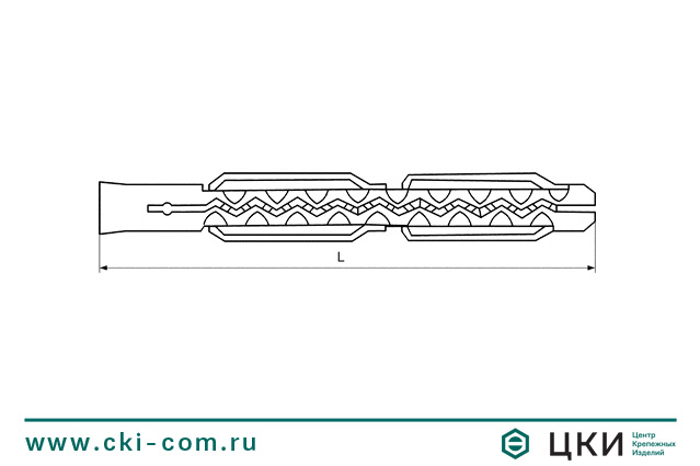 Дюбель распорный Mungo ML 6/8 для пустотелого кирпича
