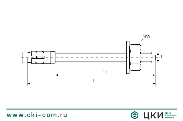 Анкер клиновой Sormat S-KA оцинкованный