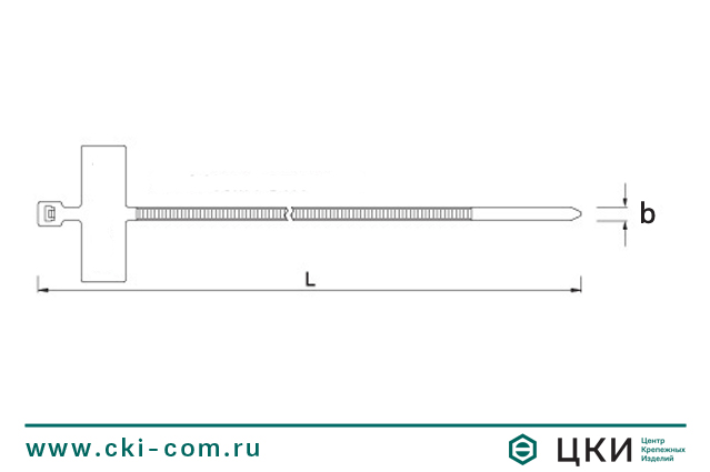 Стяжка кабельная с пластиной