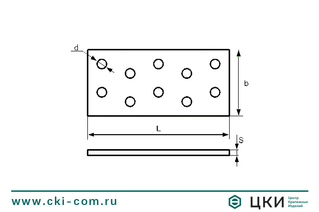 Пластина перфорированная прямая тонкая