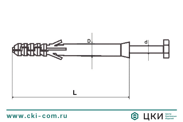Дюбель фасадный Sormat KAT HEX с шестигранным шурупом