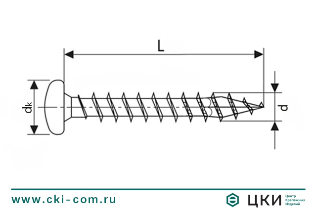 саморез Spax скруглен голова чертеж ЦКИ.jpg