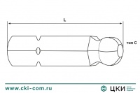 Бит со шлицем HEX-BALL