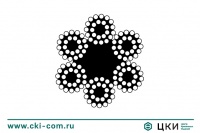 Канат стальной (трос) 6х24+7FC