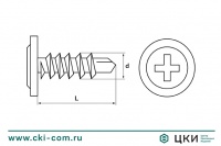 Саморез по металлу с прессшайбой сверлоконечный Li